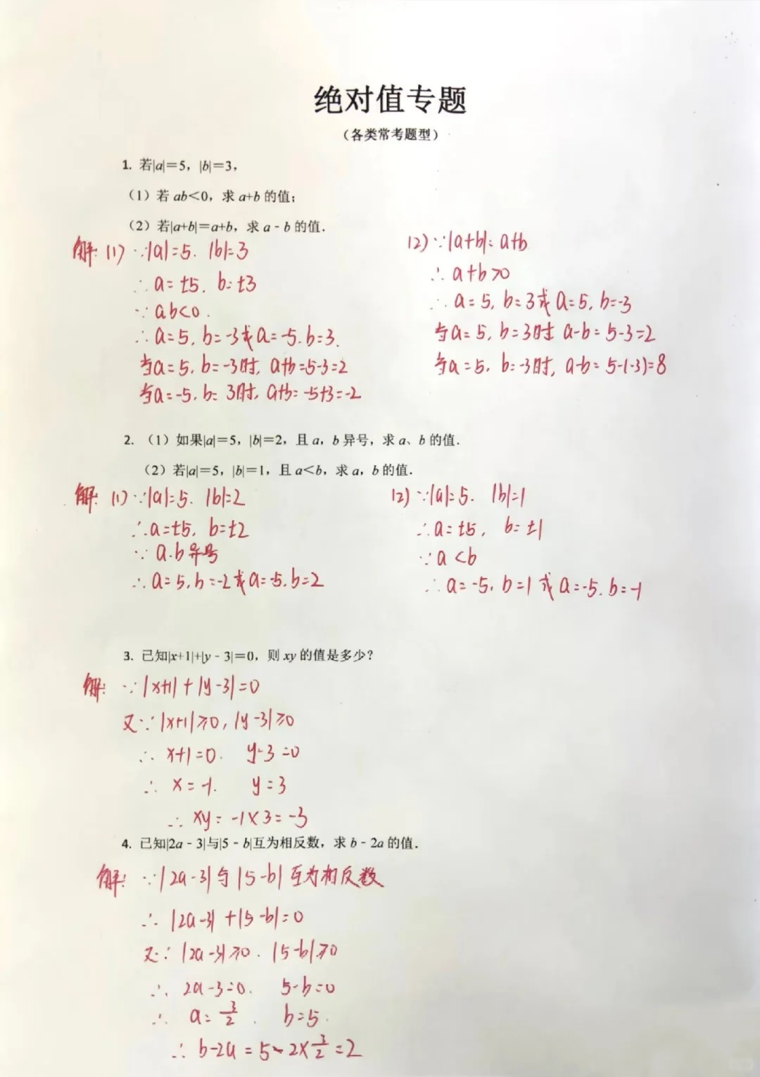 总结的绝对值专题  第1张 总结的绝对值专题  第1张